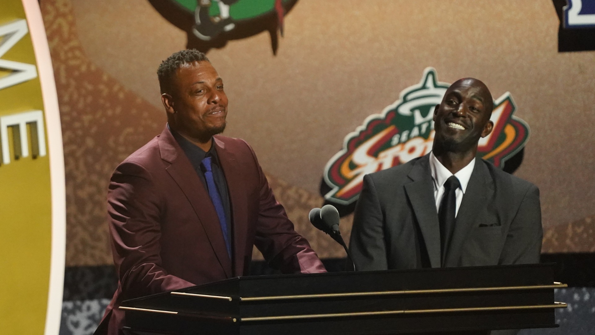 Former Boston Celtics stars Paul Pierce, Kevin Garnett