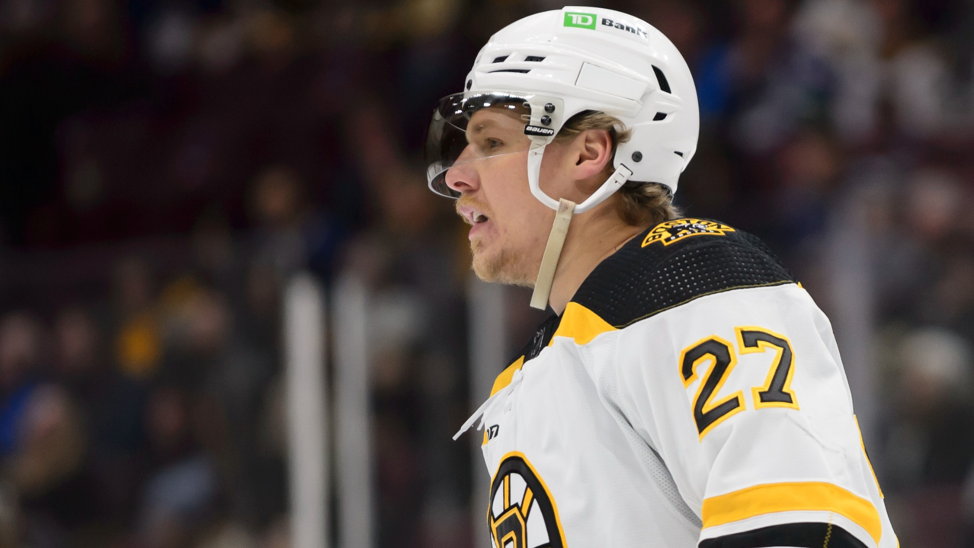 Boston Bruins defenseman Hampus Lindholm