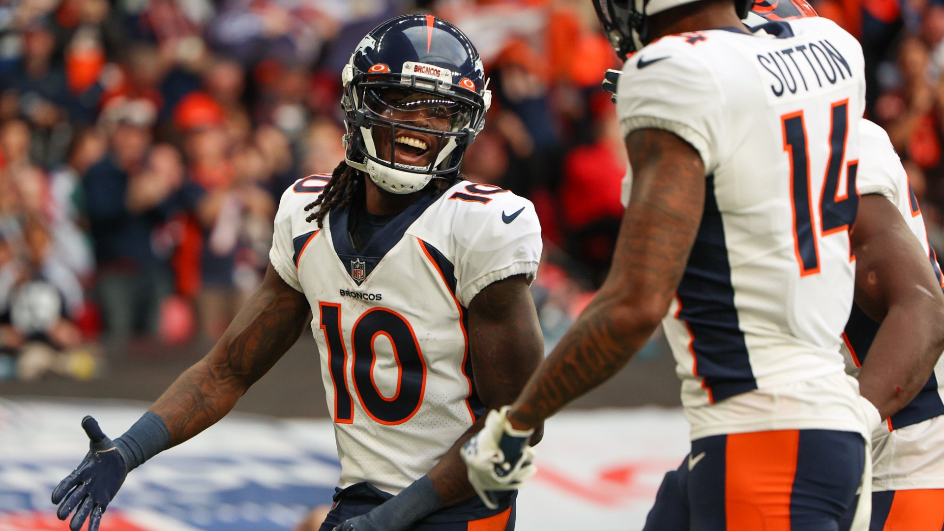 Denver Broncos receivers Jerry Jeudy and Courtland Sutton