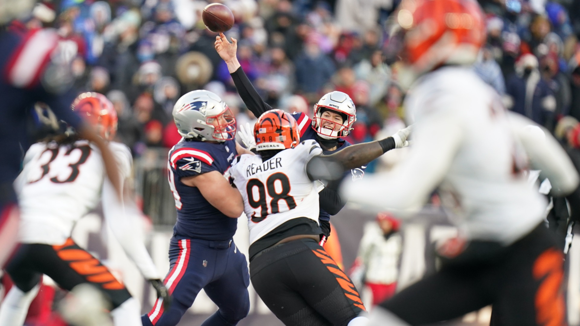 New England Patriots quarterback Mac Jones