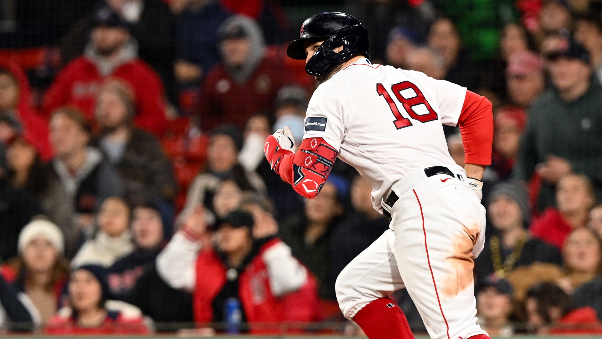 Boston Red Sox center fielder Adam Duvall
