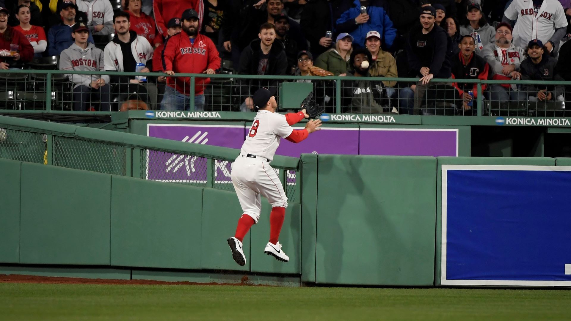 Boston Red Sox center fielder Adam Duvall
