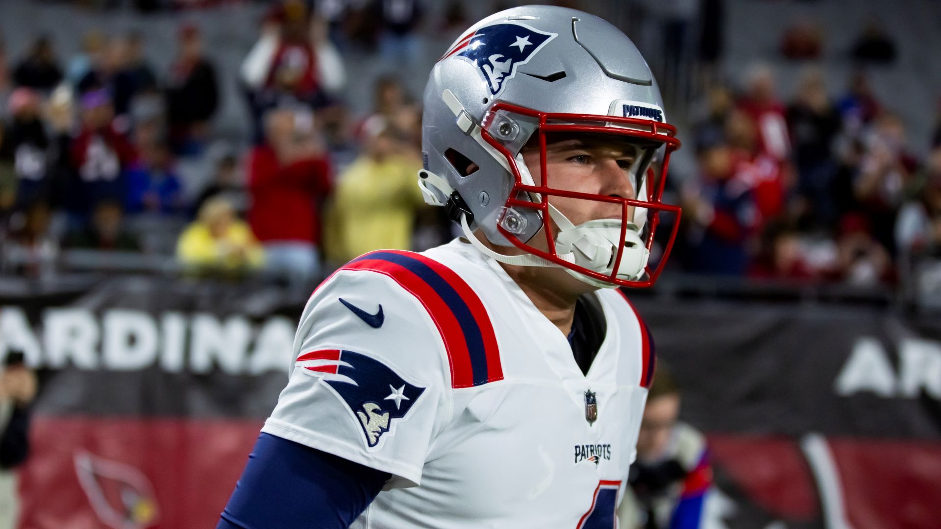 New England Patriots quarterback Bailey Zappe