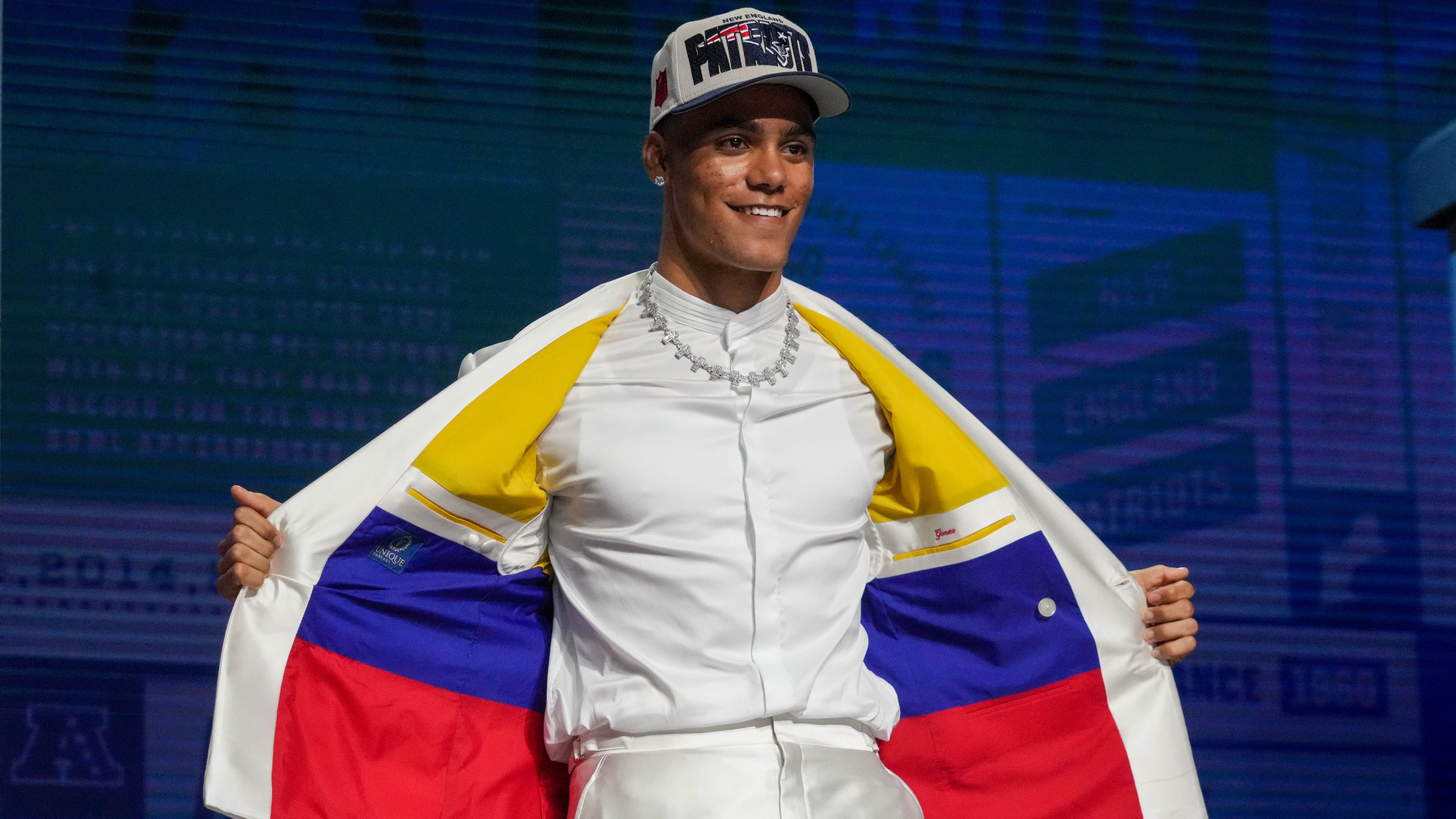 New England Patriots cornerback Christian Gonzalez
