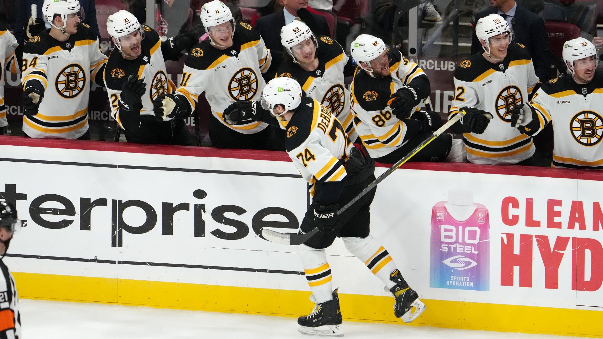 Boston Bruins forward Jake DeBrusk