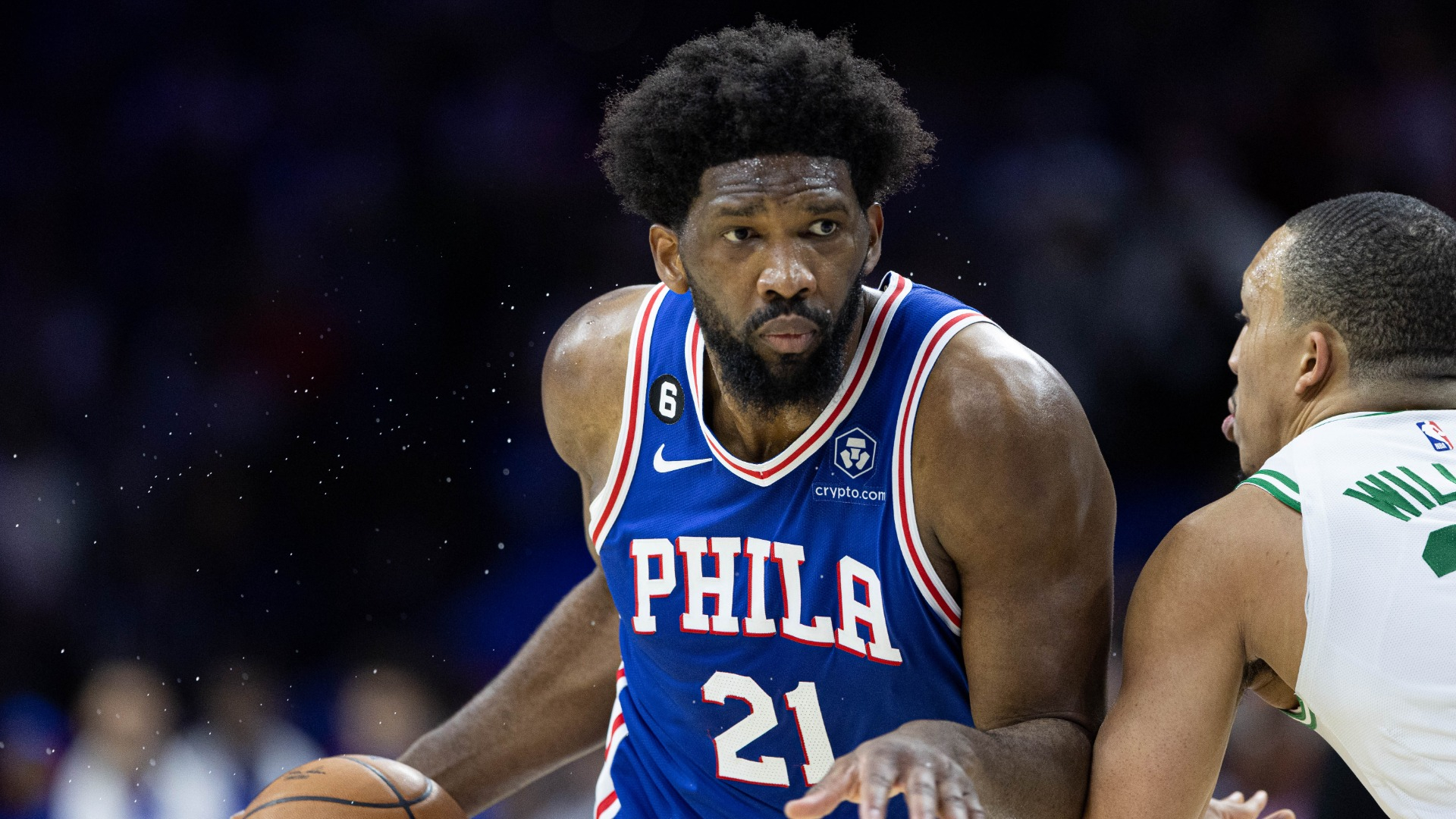Philadelphia 76ers center Joel Embiid, Boston Celtics forward Grant Williams