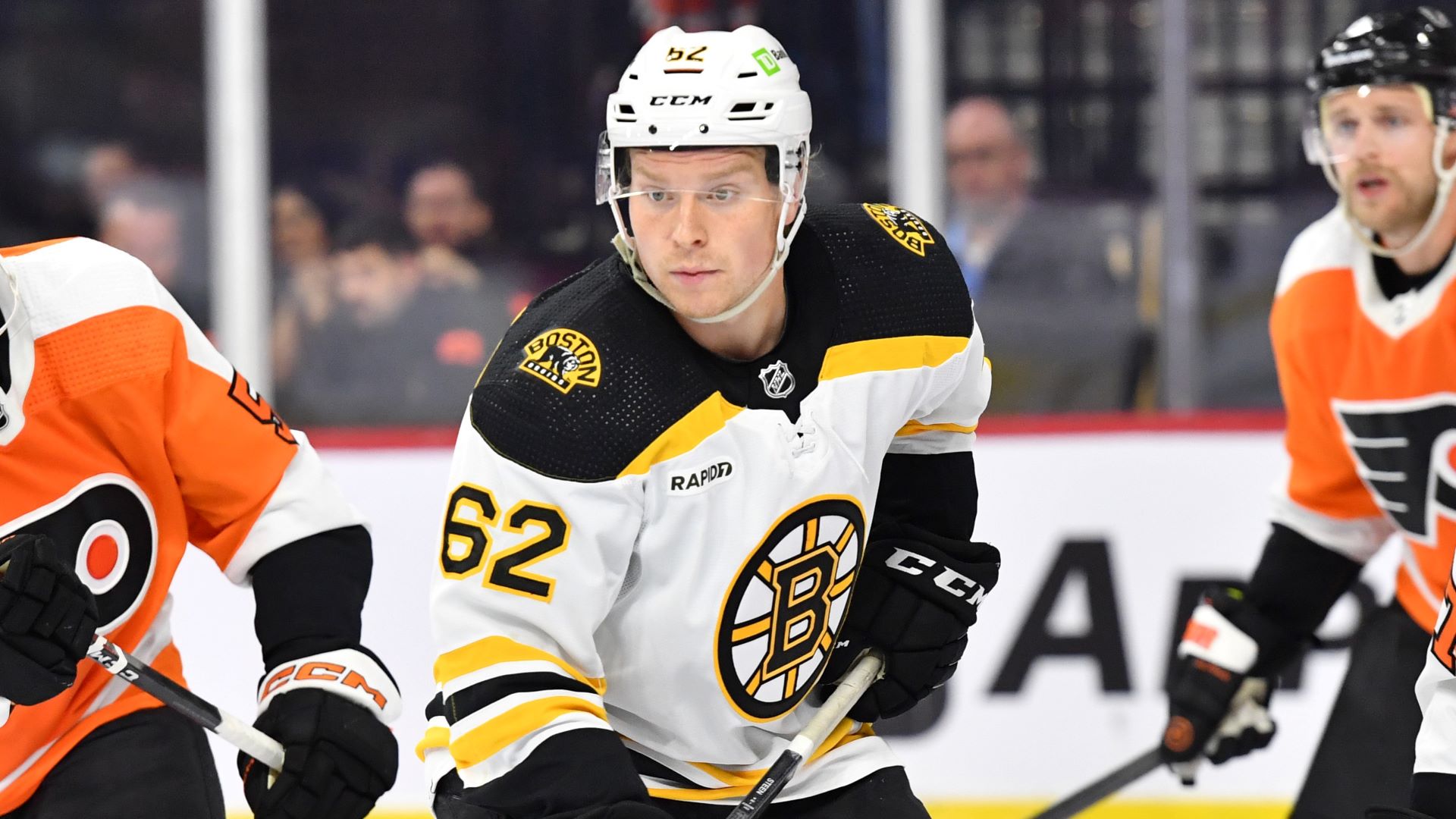 Boston Bruins forward Oskar Steen
