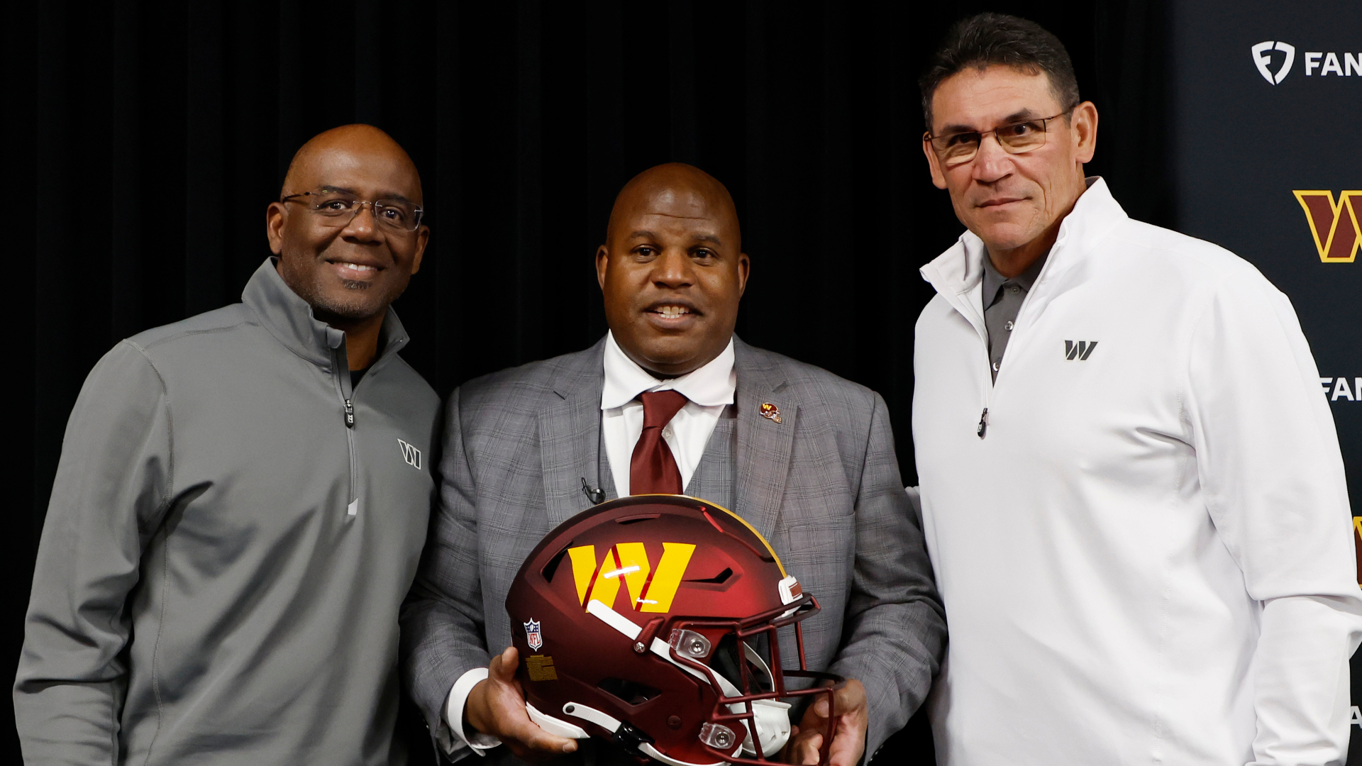 Washington Commanders coaches Ron Rivera, Eric Bieniemy