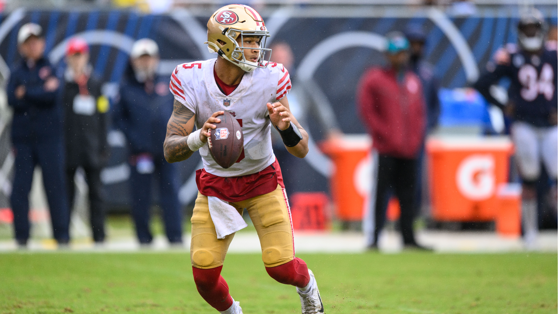 San Francisco 49ers quarterback Trey Lance