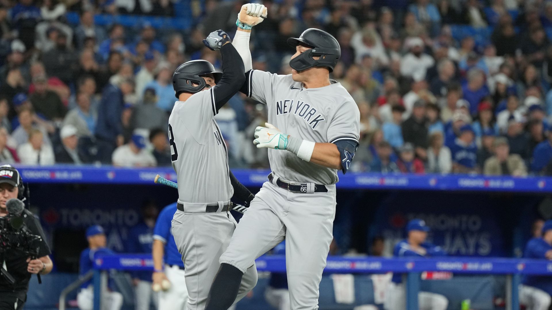 New York Yankees first baseman Anthony Rizzo and outfielder Aaron Judge