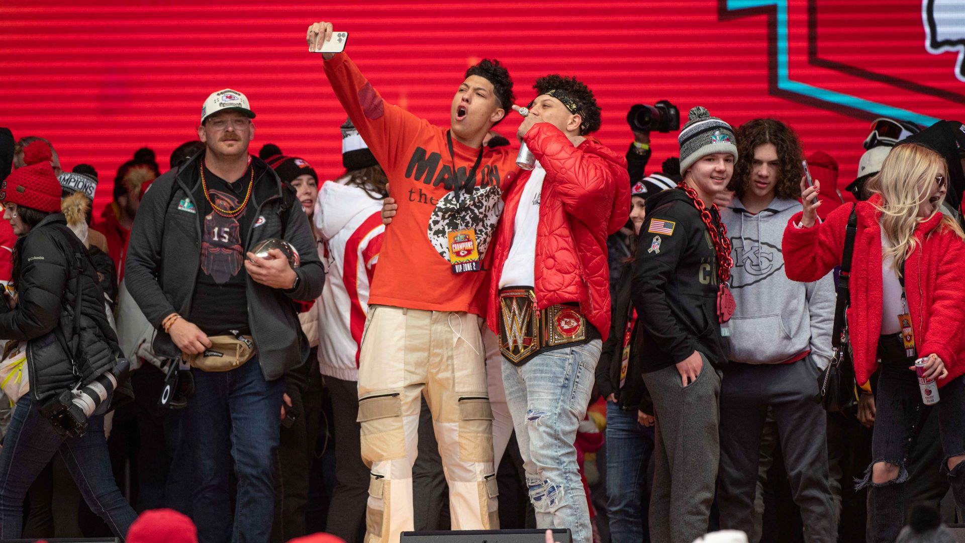 Jackson Mahomes and Kansas City Chiefs quarterback Patrick Mahomes