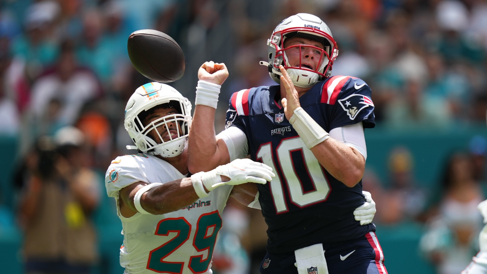 New England Patriots quarterback Mac Jones