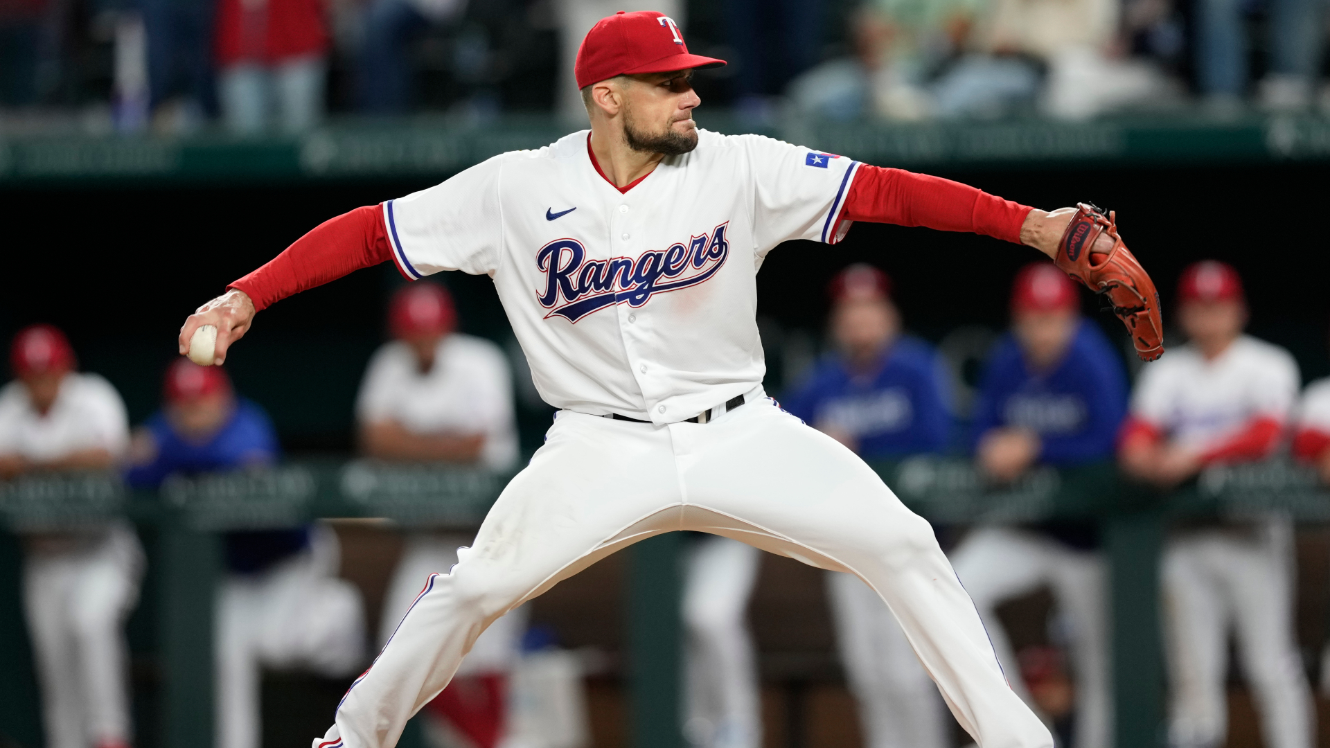 Texas Rangers pitcher Nathan Eovaldi