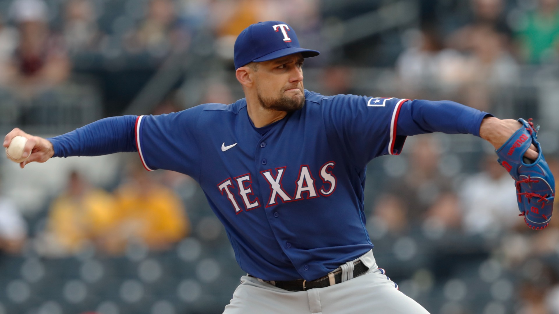 Texas Rangers starting pitcher Nathan Eovaldi