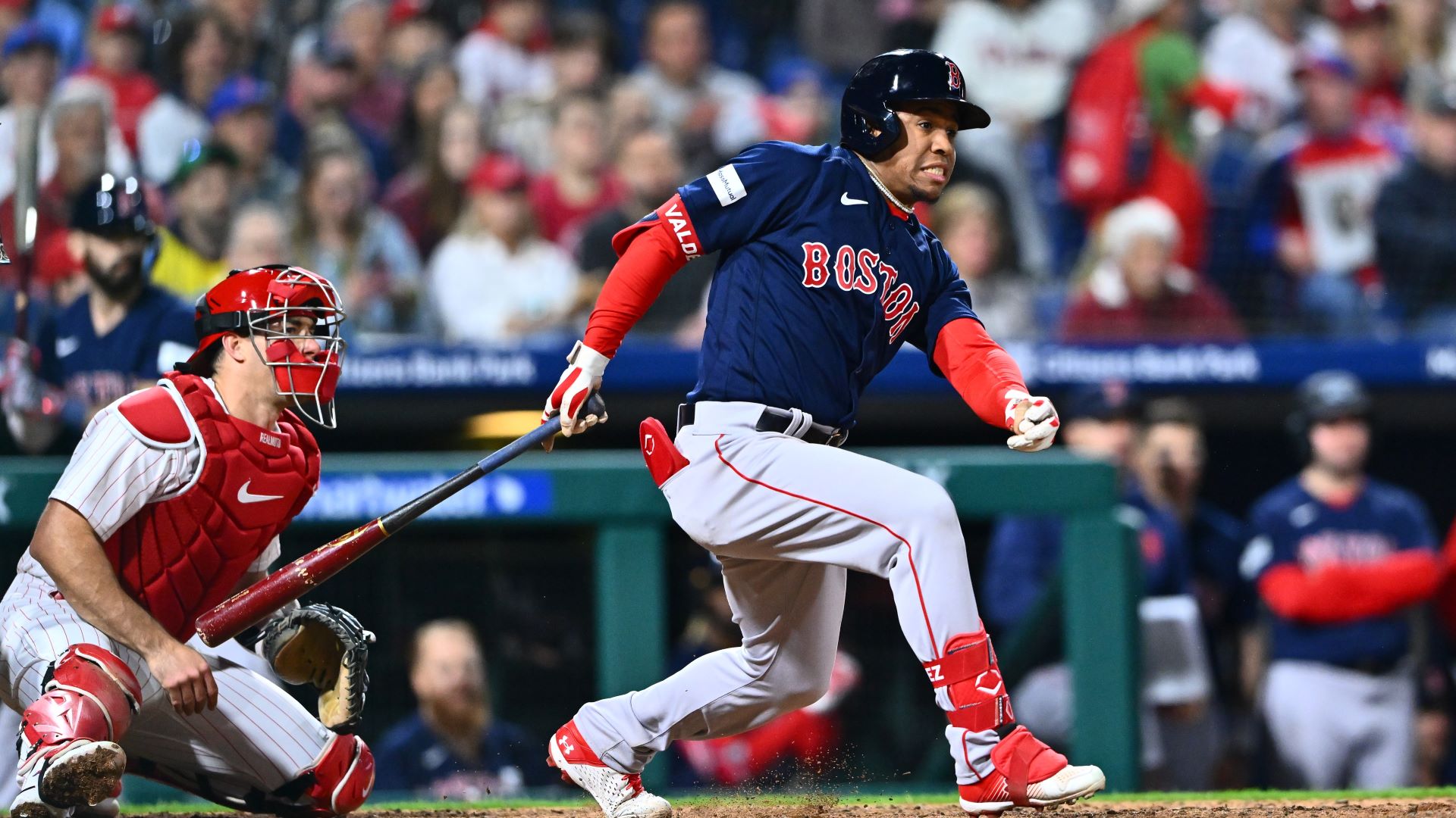 Boston Red Sox infielder Enmanuel Valdez