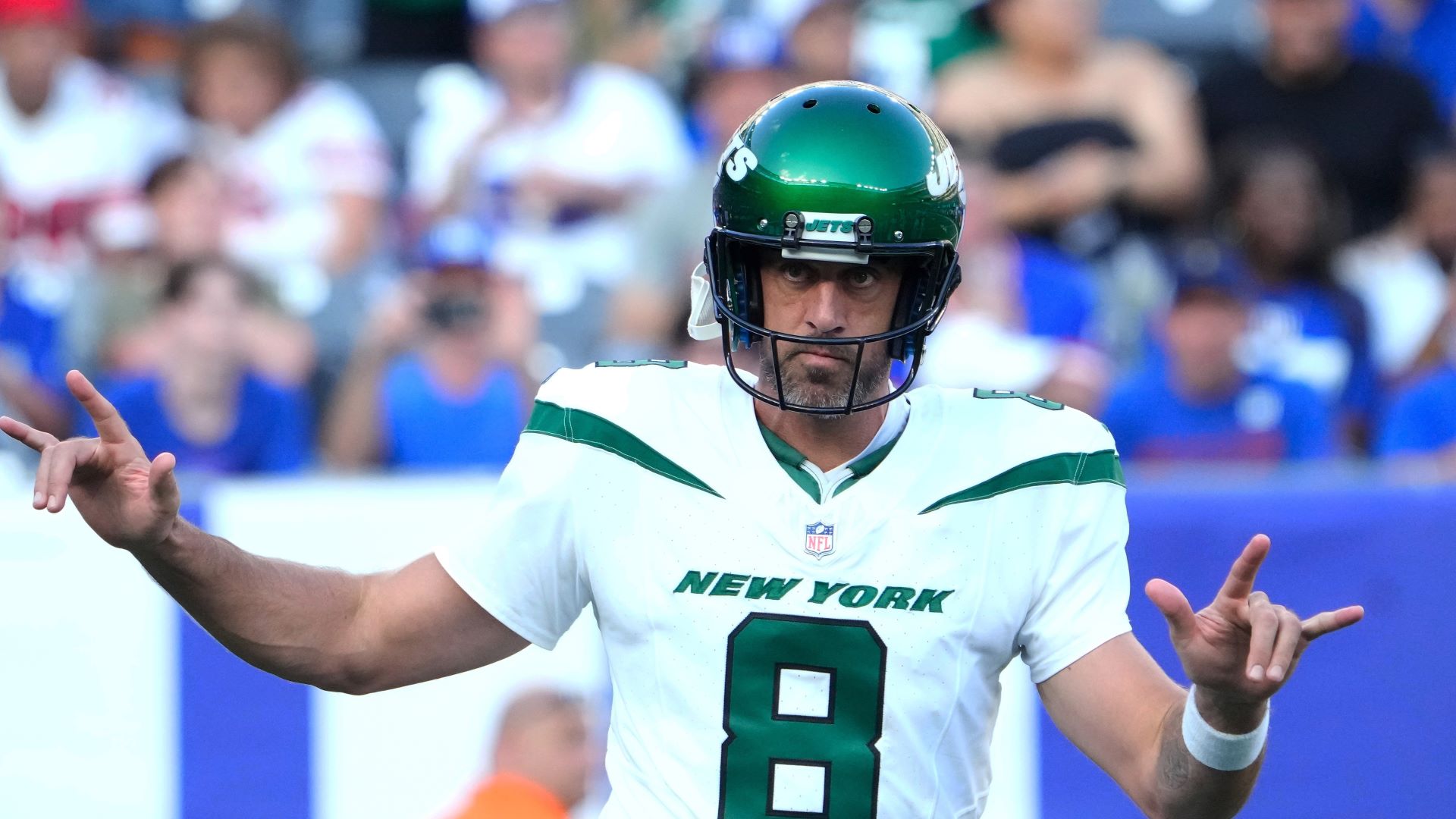 New York Jets quarterback Aaron Rodgers