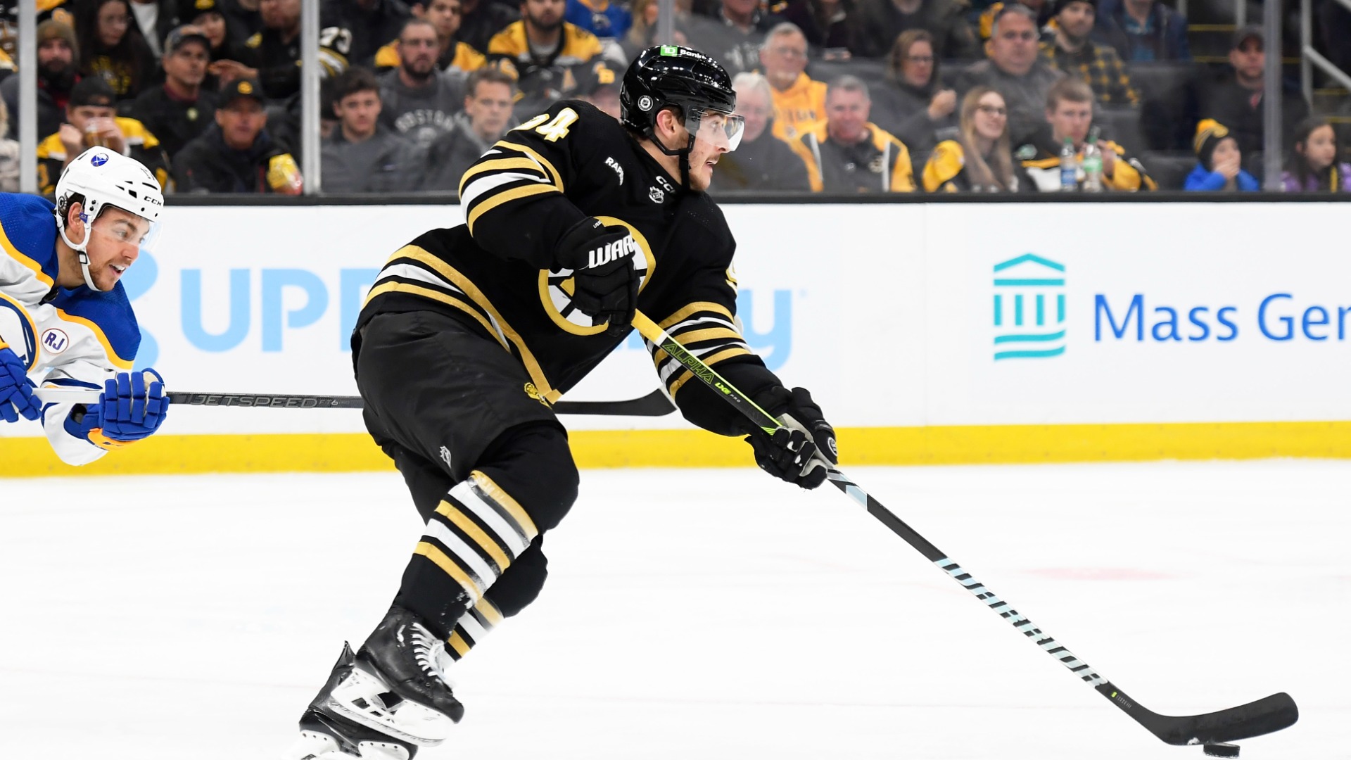 Boston Bruins forward Jakub Lauko