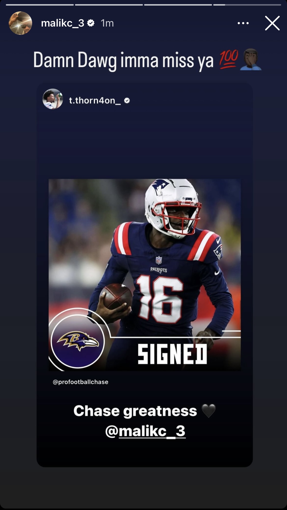 Former New England Patriots quarterback Malik Cunningham