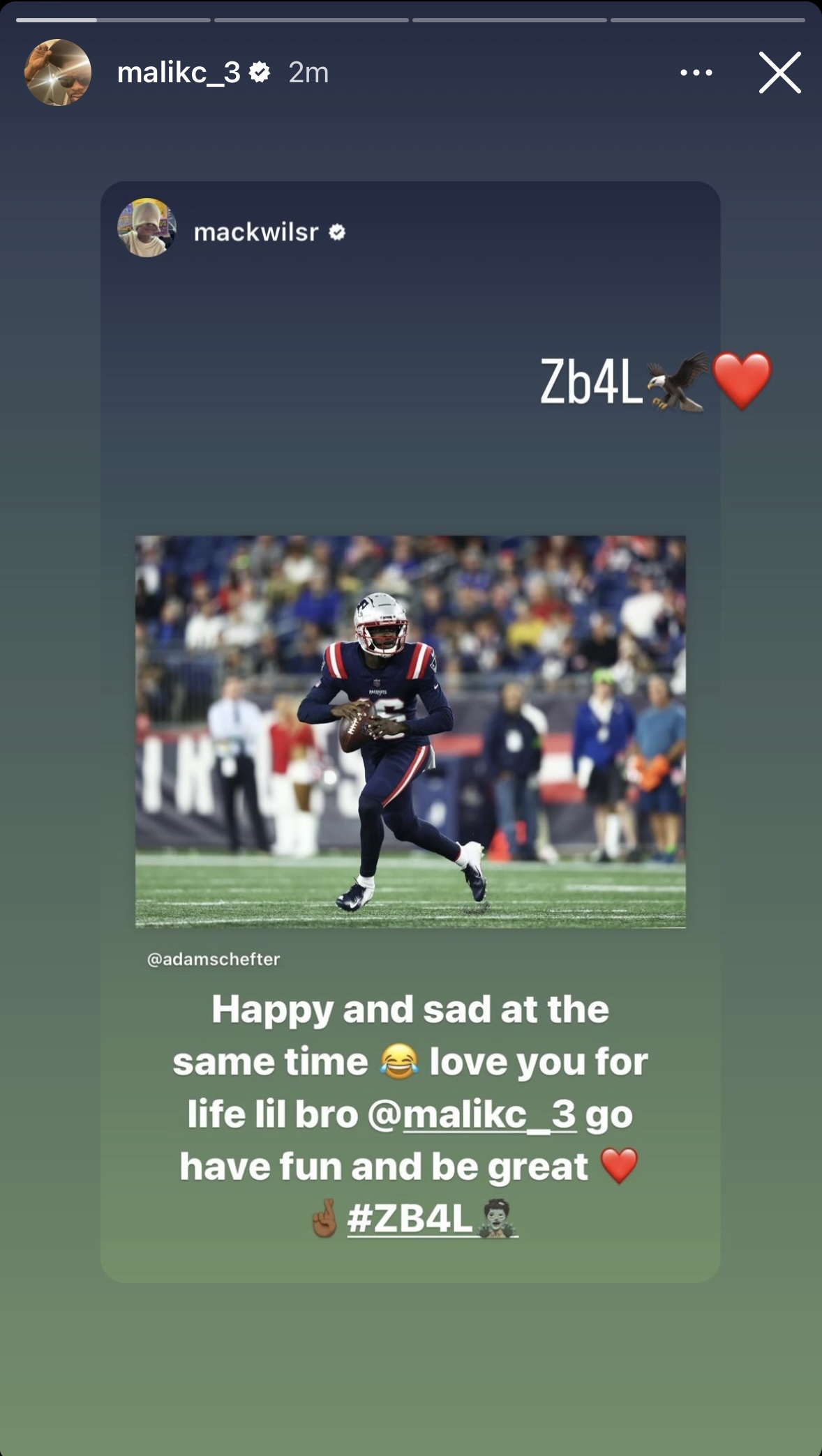 Former New England Patriots quarterback Malik Cunningham