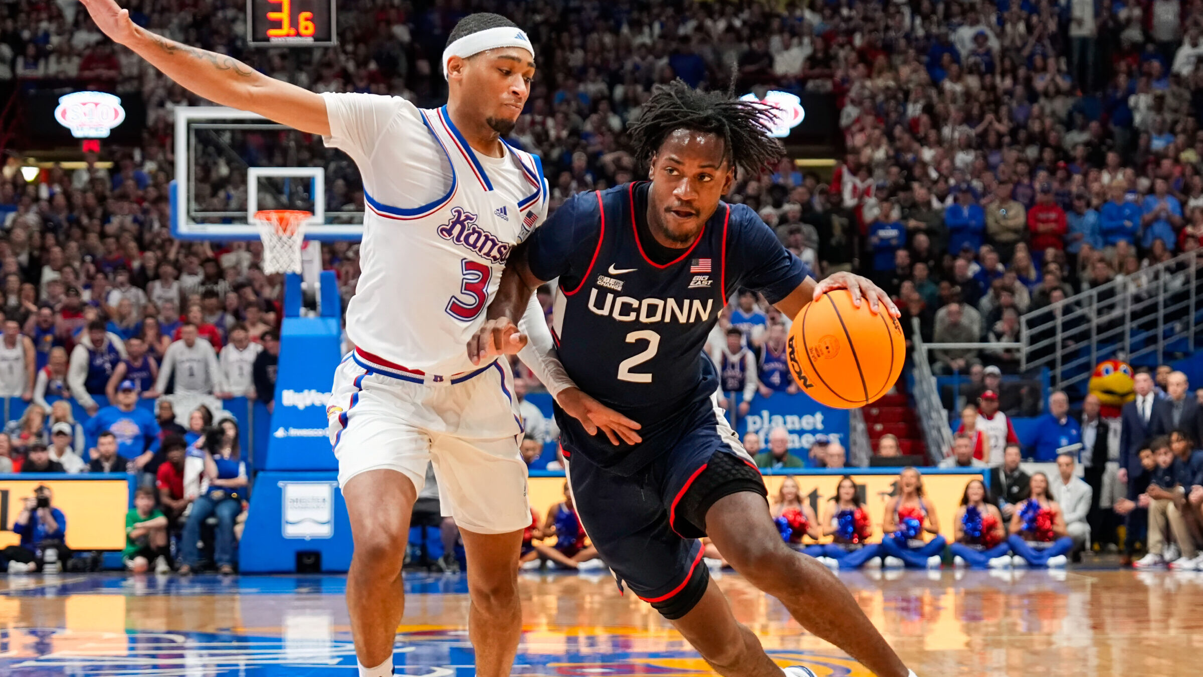 NCAA Basketball: Connecticut at Kansas