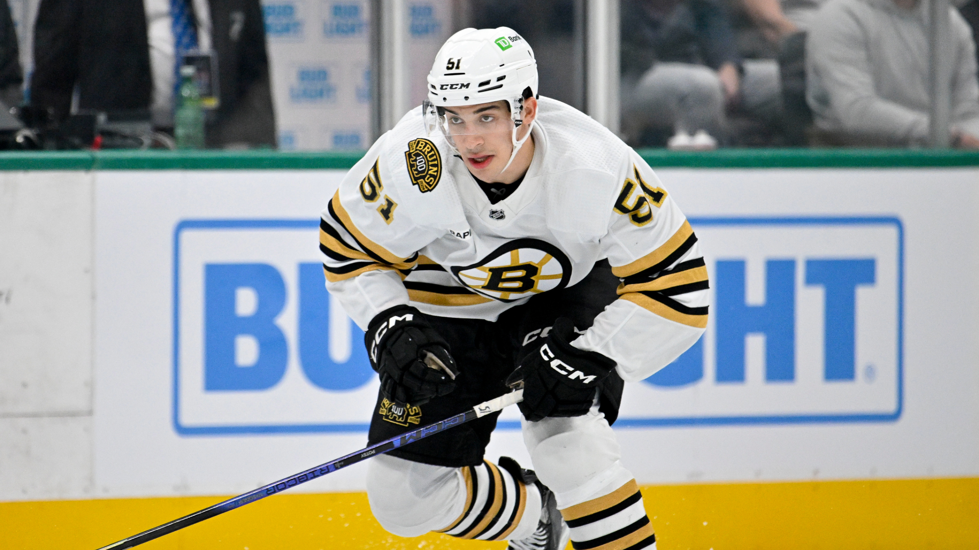 Boston Bruins center Matthew Poitras