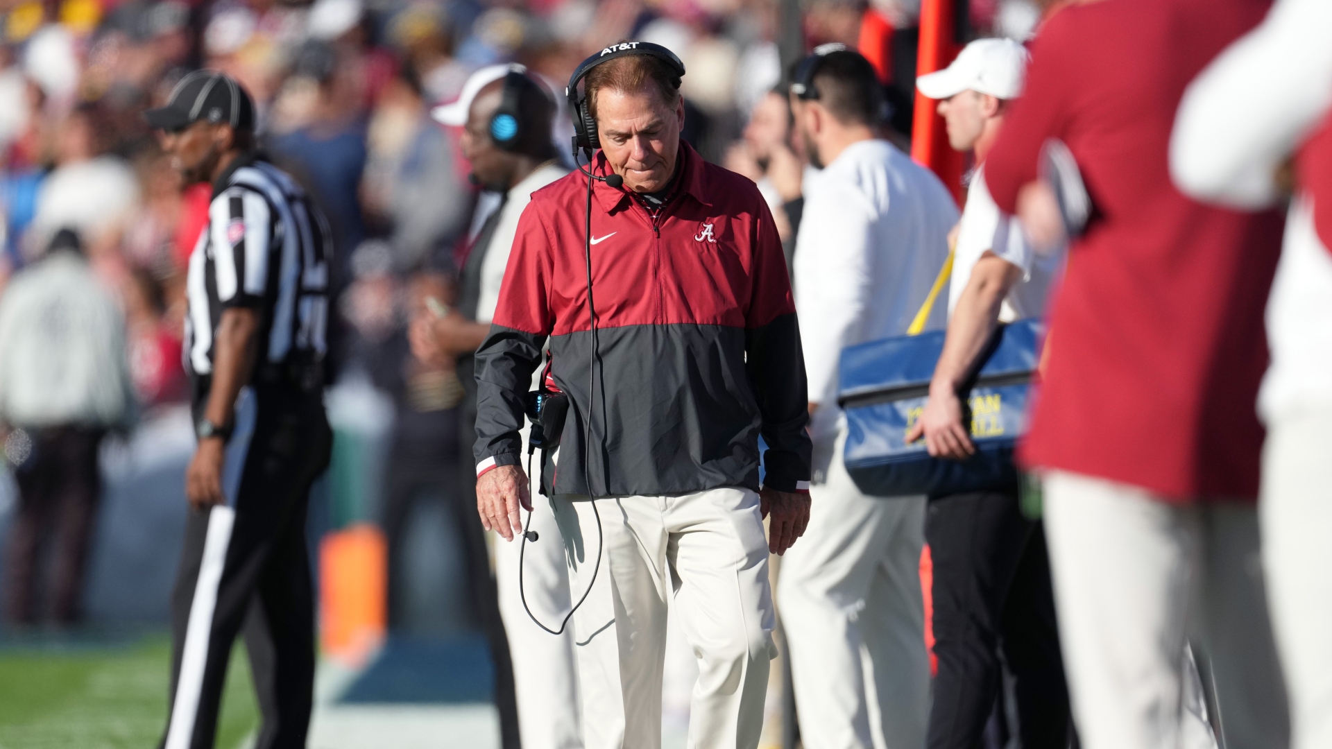 Alabama Crimson Tide head coach Nick Saban