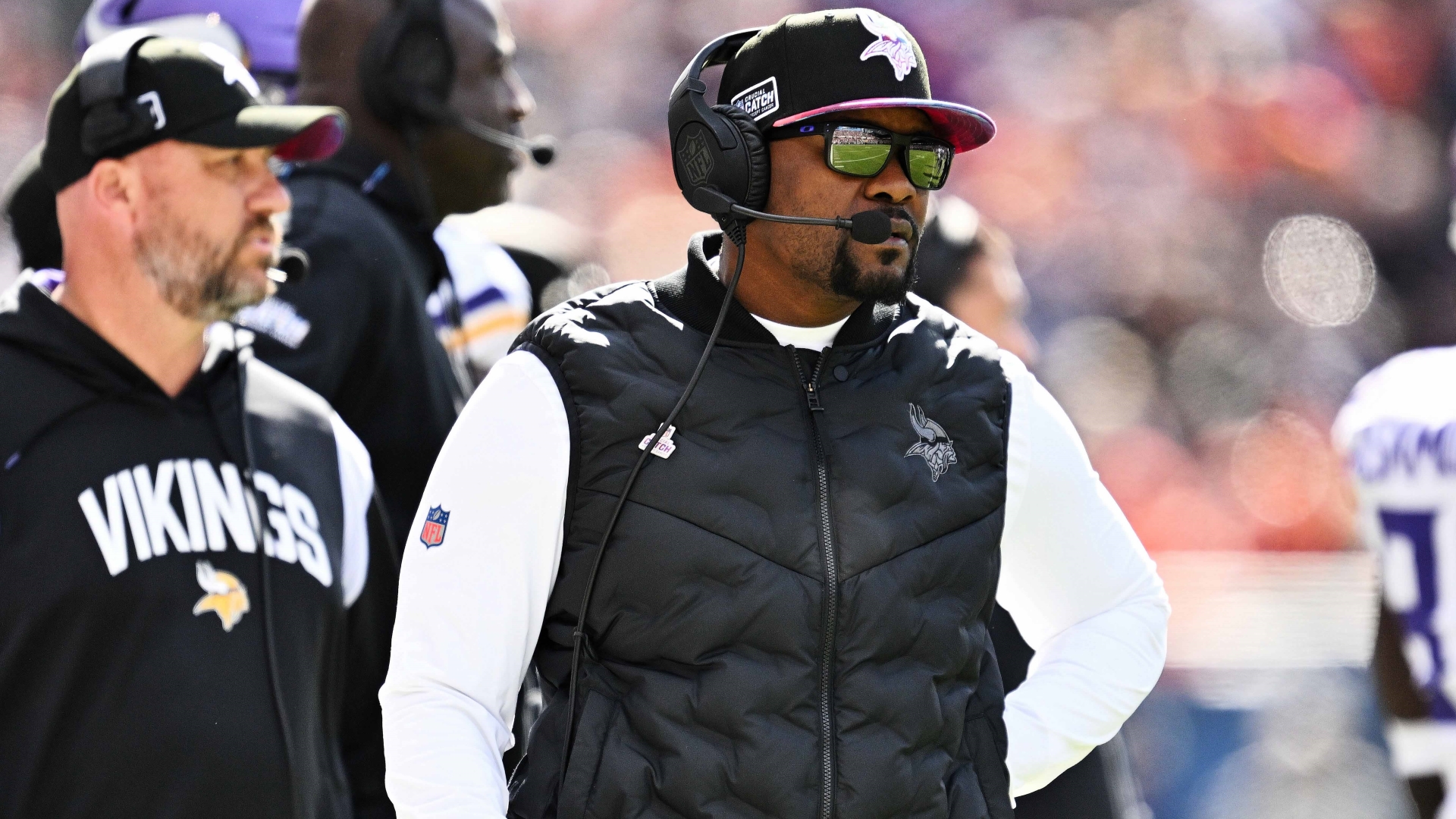 Minnesota Vikings defensive coordinator Brian Flores