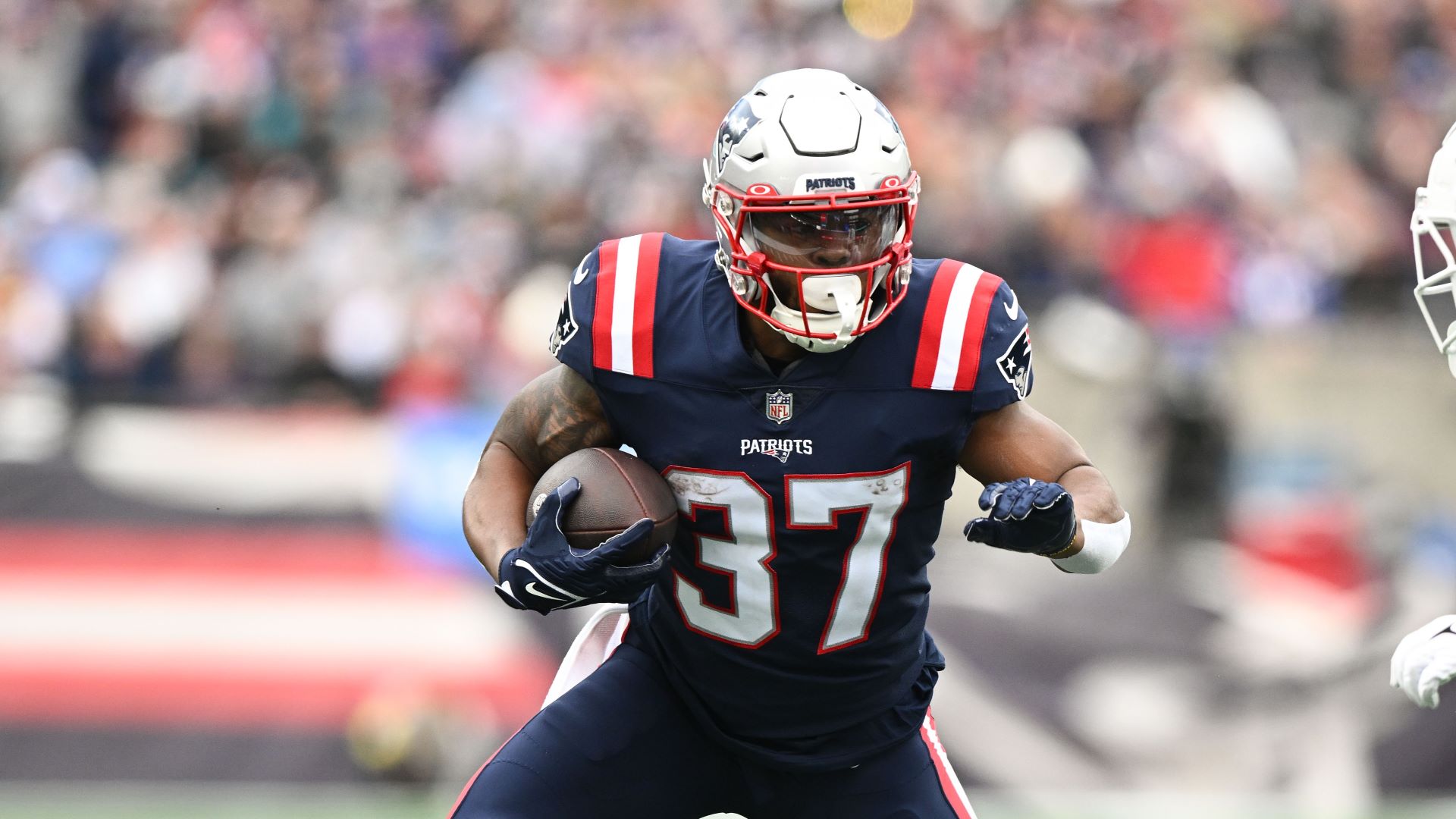 Former New England Patriots running back Damien Harris