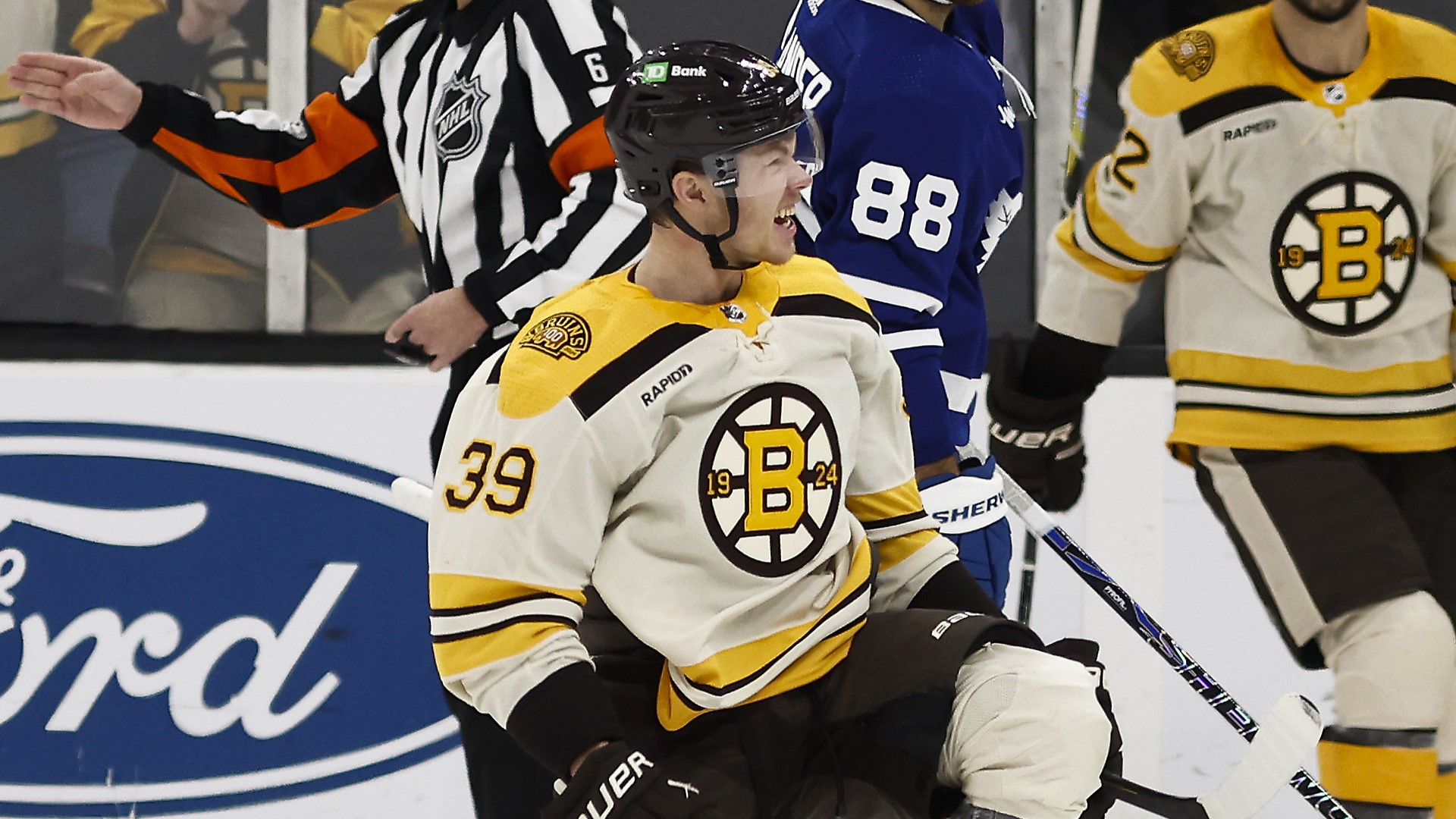 Boston Bruins center Morgan Geekie