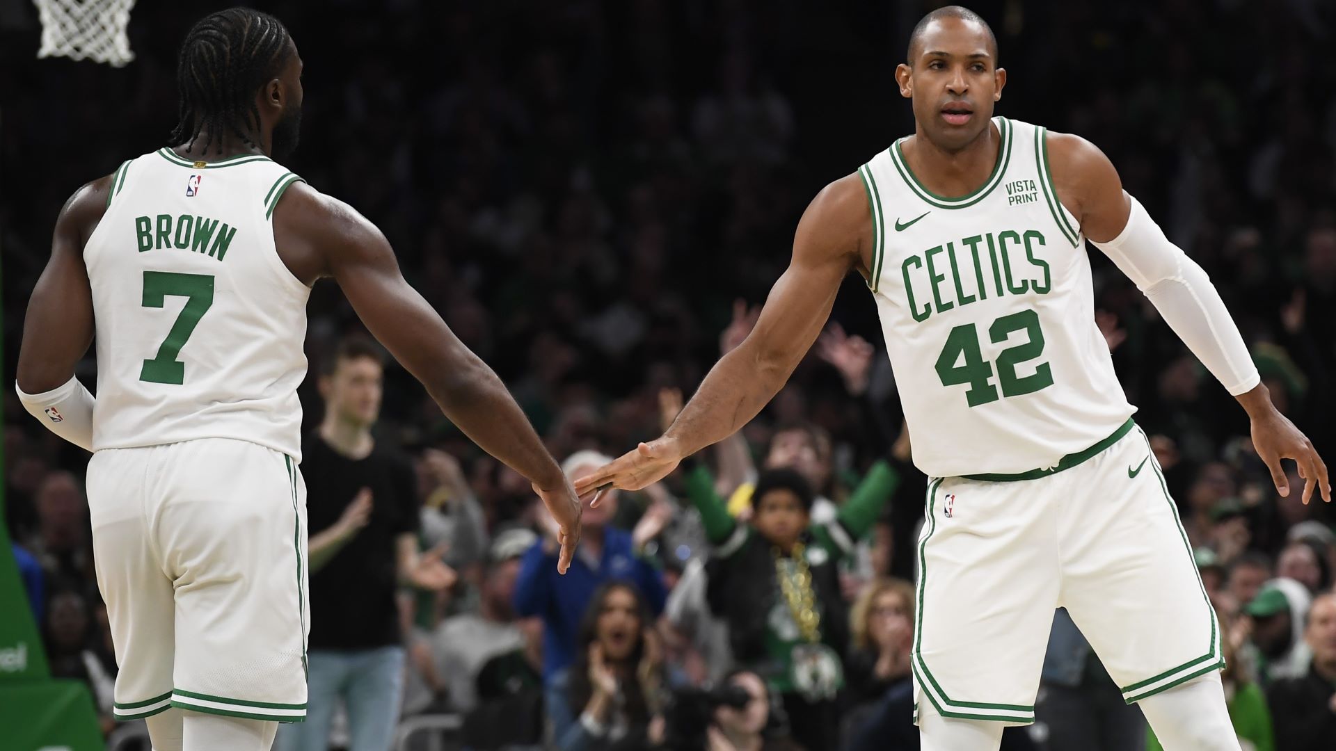 Boston Celtics guard Jaylen Brown and forward Al Horford