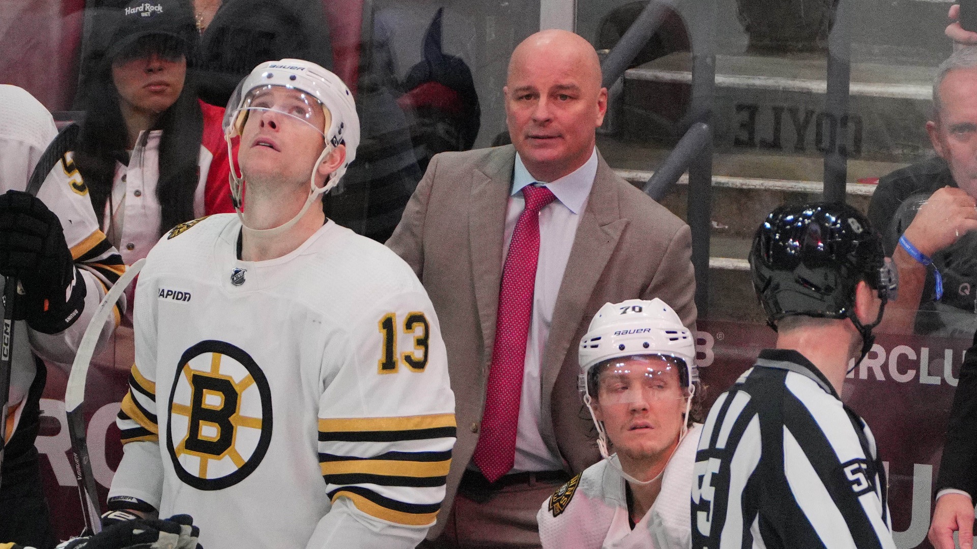 Boston Bruins head coach Jim Montgomery