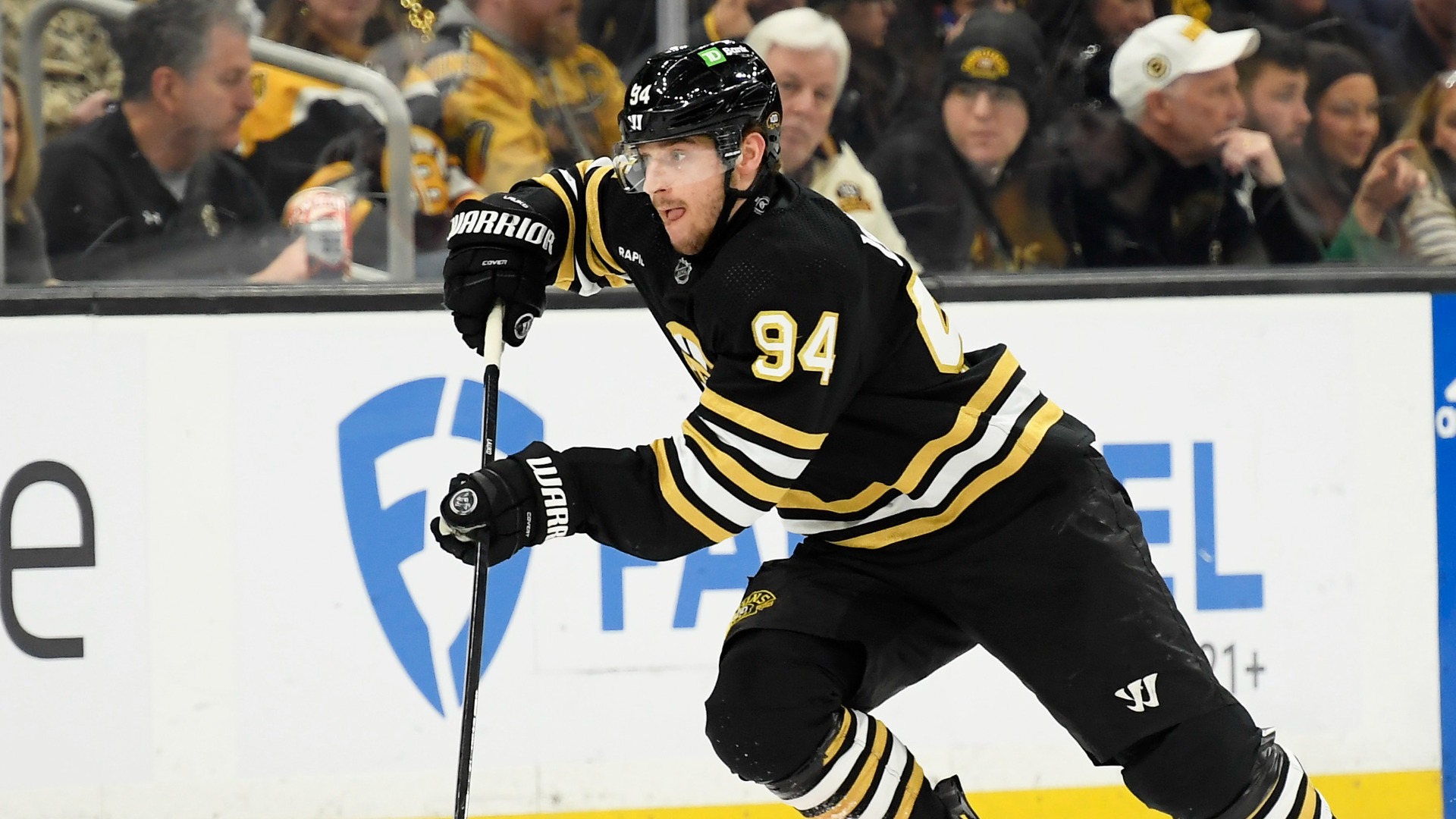 Boston Bruins forward Jakub Lauko