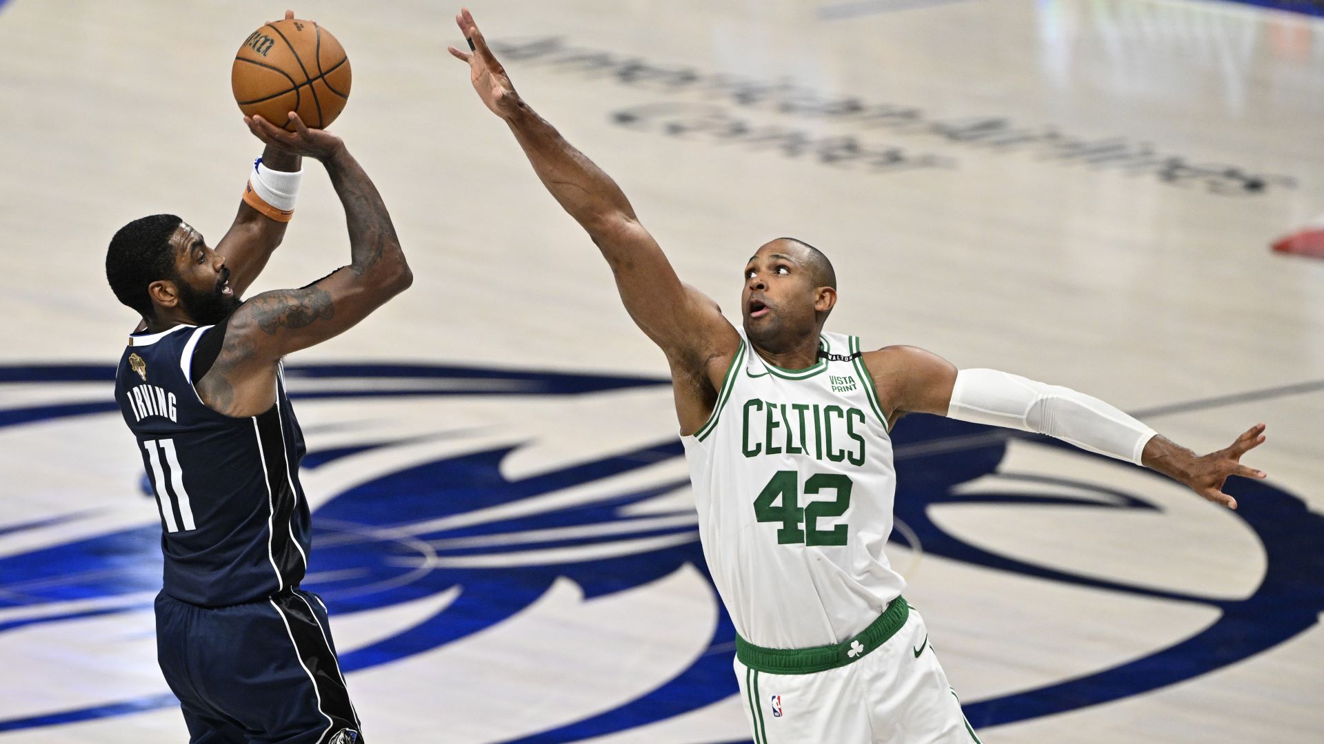 Dallas Mavericks guard Kyrie Irving and Boston Celtics forward Al Horford
