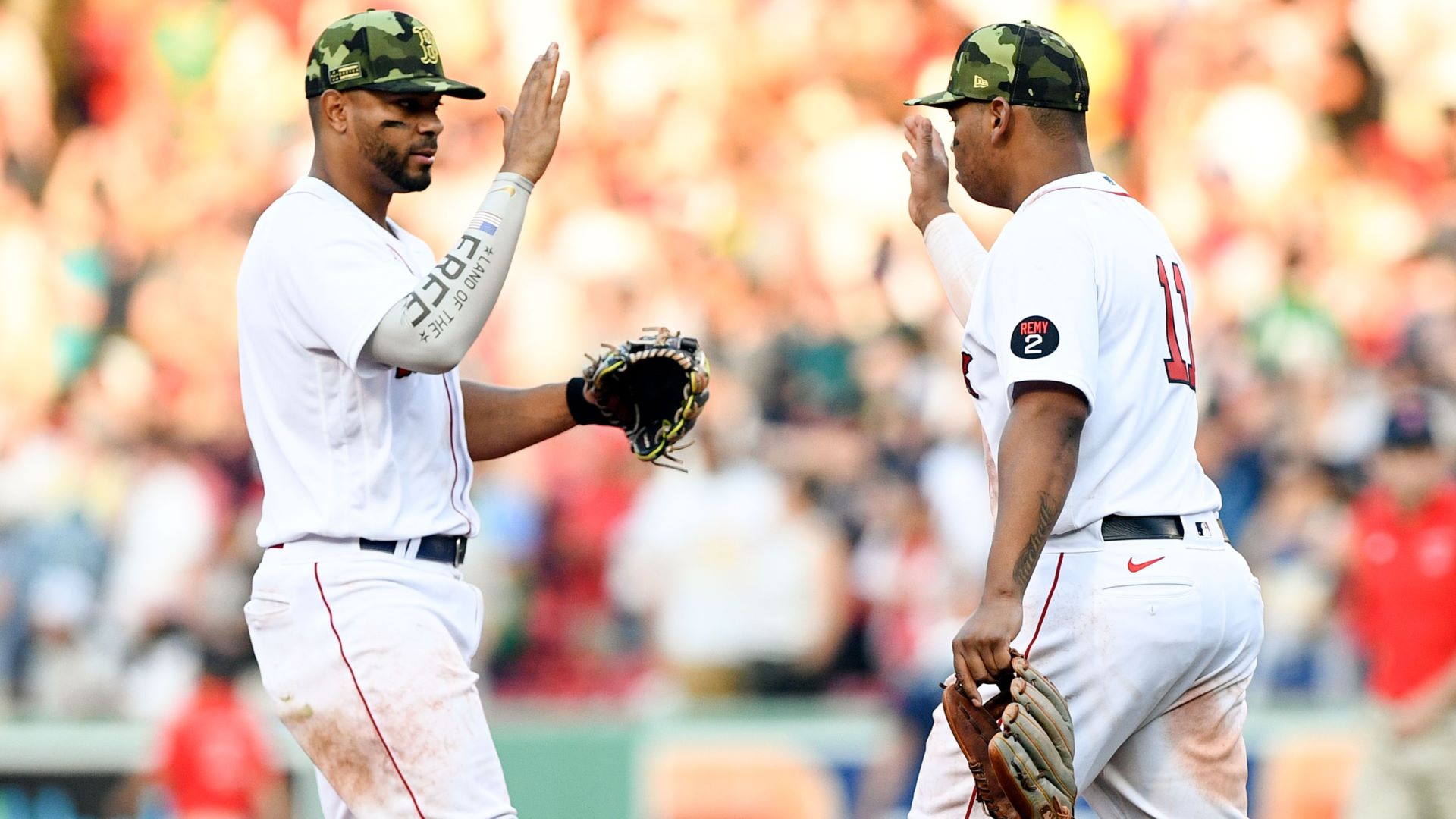 Boston Red Sox infielder Rafael Devers and San Diego Padres infielder Xander Bogaerts