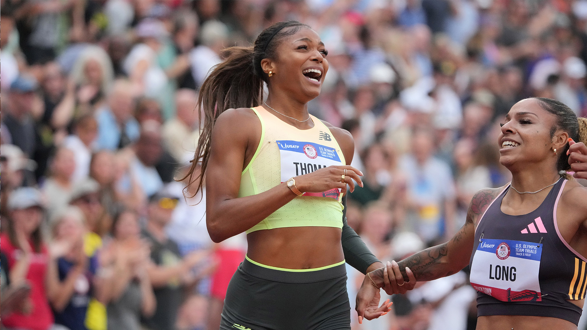 Team USA 200-meter sprinter Gabby Thomas
