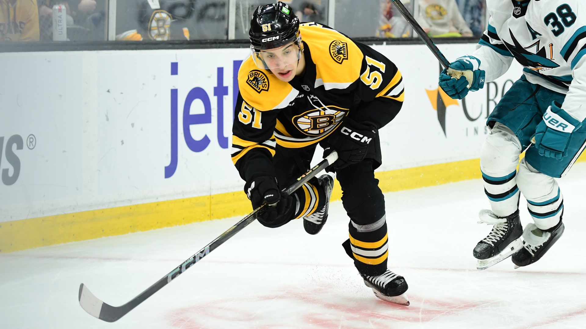 Boston Bruins forward Matt Poitras