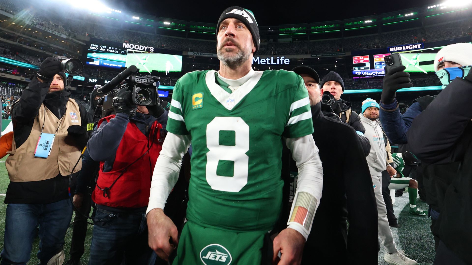 New York Jets quarterback Aaron Rodgers