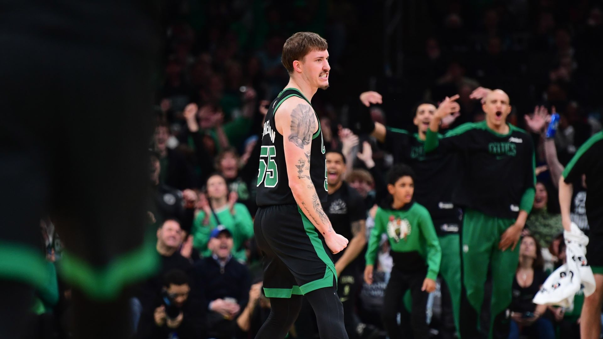 Boston Celtics forward Baylor Scheierman