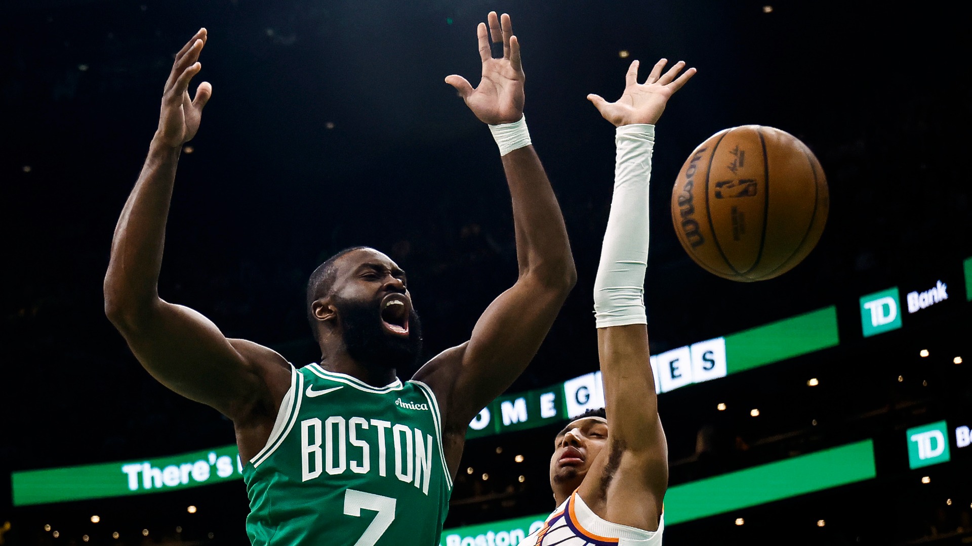 Boston Celtics forward Jaylen Brown